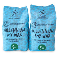 American Soy Organics Millennium Wax - 10 Lb Bag Of Natural Soy Wax For Candle Making