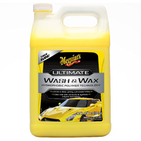 Meguiar's Ultimate Wash And Wax, Car Wash And Wax Cleans And Shines In One Step, Wash, Shine, And Protect With An Enhanced Ph Neutral Car Paint Cleaner, 1 Gallon, 128 Fl Oz (Pack Of 1)