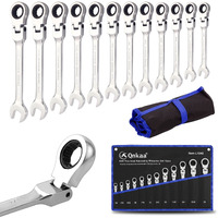 Qnkaa 12Pcs Flexible Ratchet Wrenches Set Sae 1/4