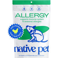 Native Pet Dog Allergy Chews - Natural Dog Skin Allergies Treatment - Anti Itch For Dogs Allergy Relief - Itch Relief & Allergy Support For Dogs - Dog Probiotics For Itchy Skin - 120 Chews