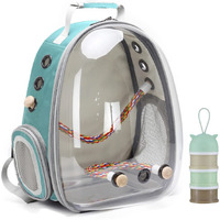 Bird Carrier Cage, Bird Travel Backpack With Stainless Steel Tray And Standing Perch
