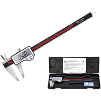 Digital Caliper, 8"" Caliper Measuring Tool Extreme Accuracy Waterproof Electronic Vernier Caliper Industrial Stainless Steel Digital, Durable Measuring Tool With Large Lcd Screen