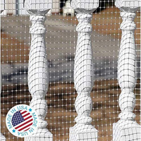 Kidkusion Deck Guard  Made In Usa  30' L X 38"" H  Clear  Outdoor Balcony And Stairway Deck Rail Safety Net  Child Safety; Pet Safety; Toy Safety