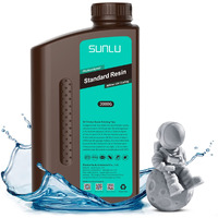 Sunlu 3D Printer Resin 2Kg, Fast Curing Standard 3D Resin For Lcd Dlp Sla Resin 3D Printers, 395 To 405Nm Uv Curing 3D Printing Liquid Photopolymer Resin, Low Shrinkage, High Precision, 2000G, Grey