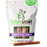 Nature Gnaws Small Bully Sticks For Dogs - Premium Natural Beef Dental Bones - Long Lasting Dog Chew Treats For Small Dogs & Puppies - Rawhide Free 25 Count (Pack Of 1)