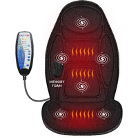 Snailax Back Massage Seat Cushion, Memory Foam Pad, 5 Massage Modes & 2 Heat Settings, Seat Massager For Office Chair,Home Use