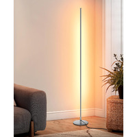 Dewenwils Floor Lamp, 1100Lumen Modern Dimmable Corner Floor Lamp With 3000K Warm Light & Foot Switch, 57.5 "" Tall Standing Lamp For Living Room, Bedroom, Silver