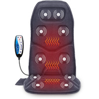 Comfier Back Massager With Heat, 10 Motors Vibration Seat Massager, Chair Massage Pad, Heated Chair Pad, Chair Warmer,Gifts For Elderly, Mom, Dad (Gray
