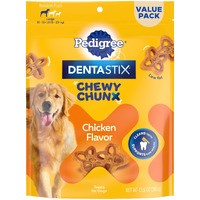 Pedigree Dentastix Chewy Chunx Dental Treats, Large Dog - 13.5 Oz