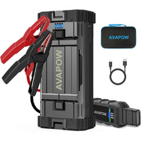 Avapow Car Battery Jump Starter 2000A Peak, Jumpstart With Force Start Function, Portable Starters For Up To 8L Gas 6.5L Diesel Engine With Booster Function,12V Lithium Jump Charger Pack Box