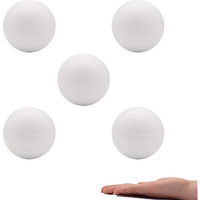 Crafare 3 Inch 5 Pack White Craft Foam Balls Round Polystyrene Foam Balls For Arts Household School Project Party Decoration