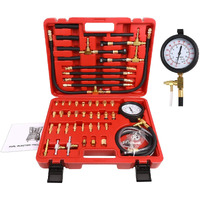 Betooll Pro Fuel Injection Pressure Tester Kit Gauge 0-140 Psi With 9.49,7.89,6.30 Fuel Line Fittings