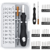 32 In 1 Small Screwdriver Set, Mini Magnetic Screwdriver Set - Contains 30 Bits Precision Repair Tool Kit, Torx Screwdriver Tool Sets For Eyeglass, Watch, Phones, Laptop, Computers, Toys