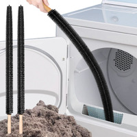 2 Pack Lint Remover Brush Dryer Vent Cleaner Kit Dryer Lint Brush Vent Trap Cleaner Long Flexible Refrigerator Coil Brush