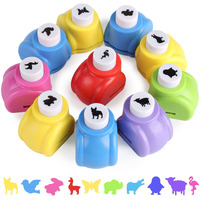 Loveinusa Animals Hole Punch Set, 10Pcs Kids Paper Craft Punches Decorative Hole Puncher For Crafting Scrapbook Nail Designs