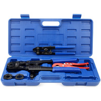 Icrimp F1807 Copper Ring Crimping Tool Kit For 3/8,1/2,3/4,1-Inch- Free Removal Tool& Pex Pipe Cutter&Gauge- For All Us F1807 Standards