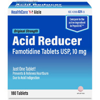 Healthcareaisle Famotidine 10 Mg - 180 Tablets - Original Strength Acid Reducer - Prevents And Relieves Heartburn Due To Acid Indigestion