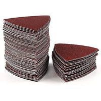 Coceca 100Pcs Triangle Sanding Pads Sandpaper Hook And Loop Sanding Sheet For Wood Fit 3-1/8 Inches Oscillating Multi Tool, 40/60/80120/180/240 Grit