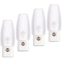 Emotionlite Plug In Night Light, Warm White Led Nightlights, Dusk To Dawn Sensor, Kids, Nursery, Bedroom, Bathroom,Hallway, Stairs, Kitchen, Ul Listed, 4 Pack