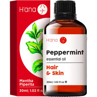 Hana Pure Peppermint Oil For Hair Growth - 100% Therapeutic Mint Essential Oils - Premium Grade Natural Peppermint Essential Oil For Diffuser, Skin & Hair (1 Fl Oz)