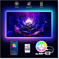 Daybetter Led Lights For Tv 65 Inch,Tv Led Backlight,15Ft Led Tv Lights,Usb Led Strip Lights For Tv 65-75 Inch With Remote,Room Led Lights For Bedroom Bluetooth,Hdtv Mood Lighting,Gaming Room Decor