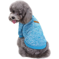 Jecikelon Pet Dog Clothes Dog Sweater Soft Thickening Warm Pup Dogs Shirt Winter Puppy Sweater For Dogs (X-Large, Light Blue)
