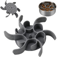 Anipaw Dog Slow Feeder Dog Bowls Silicone Spiral Dog Food Bowls Feeder Insert To Slow Down Eating For Large Medium Small Breed Dogs Perfect With Stainless Steel Glass Ceramic Dog Bowls (Grey)