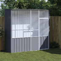 Vidaxl Bird Cage Anthracite 84.6""X30.7""X78.7"" Galvanized Steel