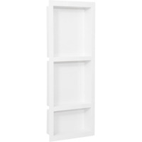 Vidaxl Shower Niche With 3 Compartments Matt White 16.1""X39""X3.5""