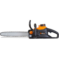Wen Cordless Electric Chainsaw, 16-Inch Brushless With 40V Max 4Ah Battery And Charger (40417)