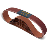 Powertec 424206A 2 X 42 Inch Sanding Belts, 60 Grit Aluminum Oxide Belt Sander Sanding Belt For Belt Sander, Belt And Disc Sander, Woodworking, Metal Polishing, 10Pk
