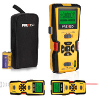 Prexiso 5-In-1 Stud Finder With Laser Level Marking & Ultrasound Distance Measure - Area, Volume, Addition  Wood, Ac Wire Detector - Wall Scanner Beam Finders For Metal Studs Magnet Joist Pipe