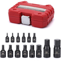 Mixpower 14-Piece Dr. Bit Socket Set, 2.5Mm To 19Mm, 1/4"", 3/8"" And 1/2"" Drive, Cr-Mo Impact Grade, Metric, Hex Bit Socket