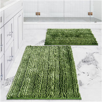 Civkor Green Bathroom Rug Set Bath Mat 31X20 Plus 24X16 Inch, Sage Bath Mats For Bathroom Non Slip Washable Bath Rugs 2 Piece For Shower, Quick Dry And Machine Washable