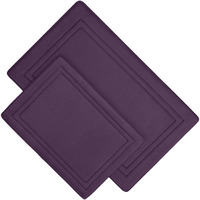 Microdry Quick Dry Memory Foam Luxury Framed Bath Mat Rug (Iris, 2-Piece Set)