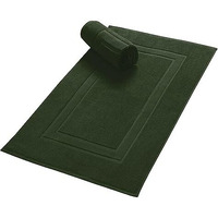 Glamburg Premium Cotton 20X32 Inch 2-Pack Bath Mats - 100% Ringspun Cotton - Luxury Hotel & Spa Quality - 800 Gsm - Durable Soft Highly Absorbent - Machine Washable - Olive Green