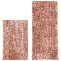 Civkor Bath Mats For Bathroom Pink,Bathroom Rugs Runner Long,Chenille Bathroom Rug Set 47X20 Plus 31X20 Non Slip Backing Extra Soft & Absorbent Thick Shaggy Floor Mats, Machine Washable