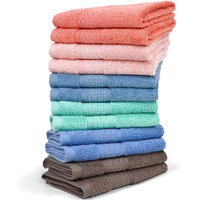 Cleanbear Wash Cloths 12 Pack For Body And Face, Bulk Wash Cloth With Assorted Colors Soft Washcloths 13 By 13 Inches (12 Pieces 6 Colors)