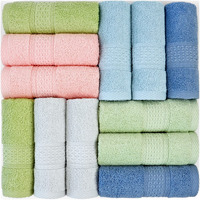 Cleanbear Wash Cloths Soft Bathroom Washcloths For Body And Face, Wash Cloth With Assorted Colors Bulk Face Cloths 13 By 13 Inches (12 Pieces 6 Colors)