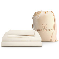 4 Pc Ivory King Size Sheets Set For King Mattress, 1000 Tc Egyptian Cotton Bed Sheets For King Size Bed, 16 Inch Deep Pocket King Sheet Set - 1 Fitted Sheet King Size, 1 Flat Sheet & 2 Pillow Case