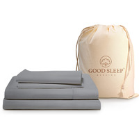 4 Pc Light Gray King Size Sheets Set For King Mattress, 1000 Tc Egyptian Cotton Bed Sheets For King Size Bed, 16"" Deep Pocket King Sheet Set - 1 Fitted Sheet King Size, 1 Flat Sheet & 2 Pillow Case