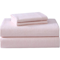 Laura Ashley Home - Queen Sheets, Cotton Flannel Bedding Set, Brushed For Extra Softness & Comfort (Pink, Queen)