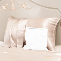 Promeed 100% Silk Pillowcase For Hair And Skin, Both Sides Grade 6A+ 23Mm Mulberry Silk Pillow Case With Hidden Zipper, 1400 Tc, Soft & Smooth (Queen 20""X30"", Champagne)