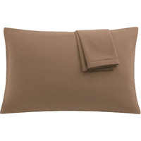 Uxcell 2 Pack Pillow Cases Soft 1800 Series Microfiber Pillowcases Set With Zipper Queen(20""X30"") Brown