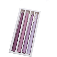 10 Inch Gradient Color Scented Taper Candles Smokeless Candle Long Candles Wax Colored Taper Candles For Decor Wedding,Festival And Special Occasions,Set Of 4(Purple)
