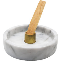 Natural Marble Palo Santo Holder,Incense Burner For Palo Santo Sticks, Handmade Stick Incense Holder Ideal For Smudging, Incense Burning, Decoration.Easily Grab All Incense Ash (Gray)