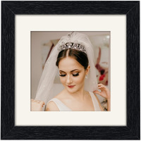 Orivan 6X6 Picture Frame Wood Display Picture 4X4 With Mat Or 6X6 Without Mat Distressed Black Square Photo Frame For Wall And Tabletop Decoration