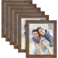 Langdon House 8X10 Picture Frames (Rustic Brown, 6 Pack) Traditional Wood-Like Photo Frames For Any D?Or Style, Richland Collection