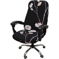 Womaco Office Chair Covers Stretch Printed Computer Chair Slipover Universal Floral Boss Chair Protector Modern Simplism Style High Back Desk Chair Slipcovers (Elegant, Large)