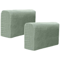 Besportble Chair Arm Protectors Sofa Armrest Cover Stretch Armchair Slipcover Protector Elastic Home Office Recliner Couch Loveseat Protective Cloth 2Pcs (Green)